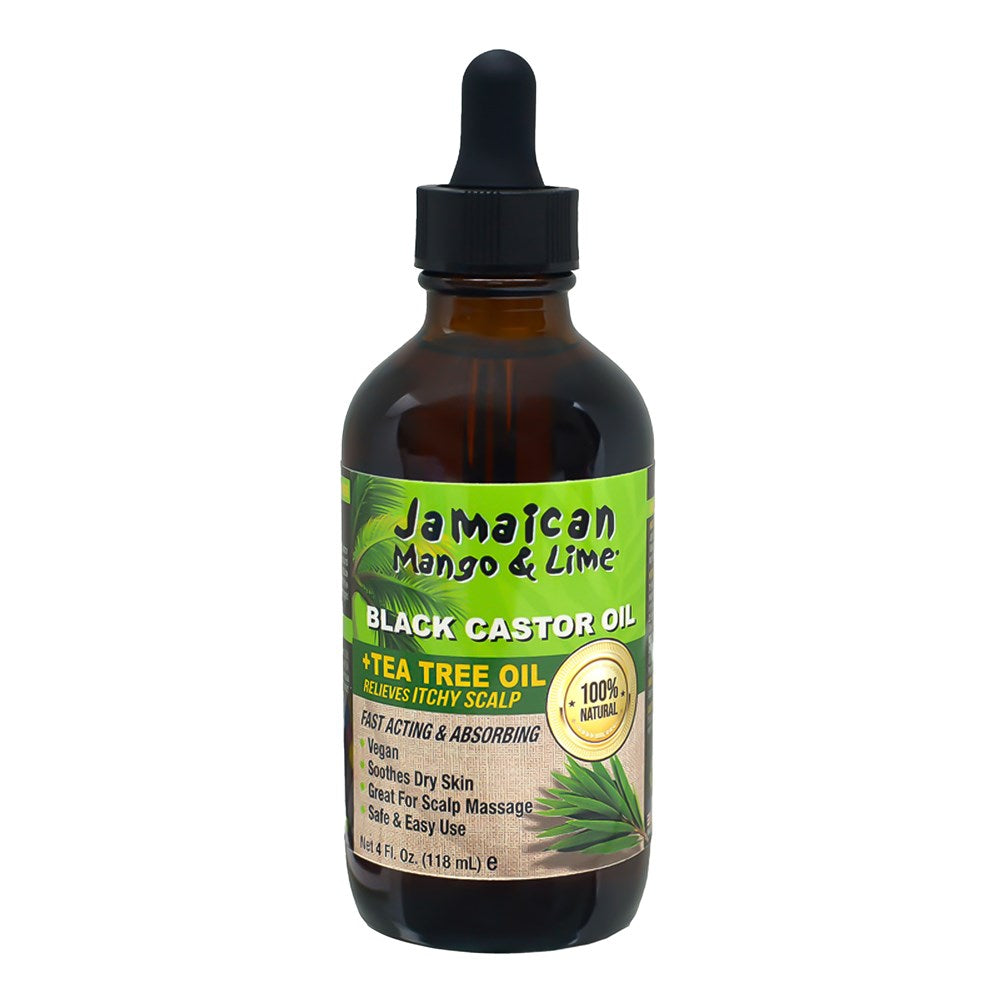 JAMAICAN MANGO & LIME Black Castor Oil - 4oz / Tea Tree