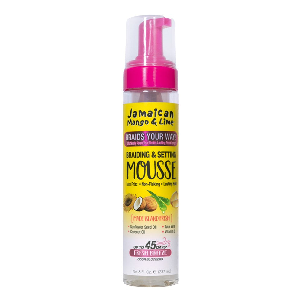 JAMAICAN MANGO & LIME Braids Your Way Shine & Molds Mousse - 8oz