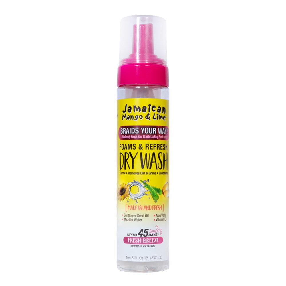 JAMAICAN MANGO & LIME Braids Your Way Foam & Refresh Dry Wash - 8oz