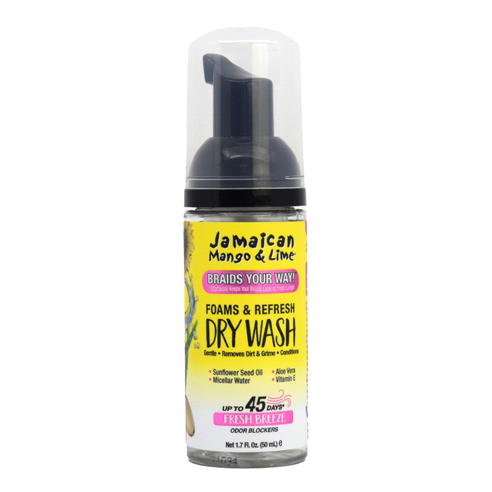 JAMAICAN MANGO & LIME Braids Your Way Foam & Refresh Dry Wash - 2oz