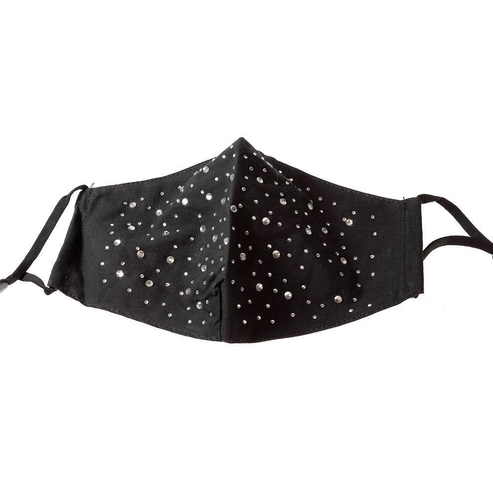 KIM & C Stone Earloop Face Mask - Clear Stone
