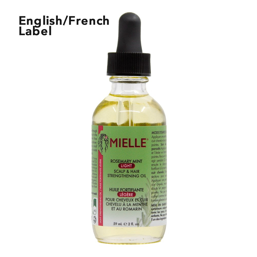 MIELLE Rosemary Mint Scalp & Hair Strengthening Oil (2oz) - Light