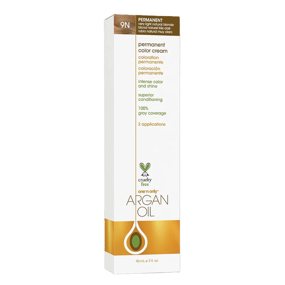 ONE 'N ONLY Argan Oil Permanent Color Cream (3oz) - 9N Very Light  Natural Blonde