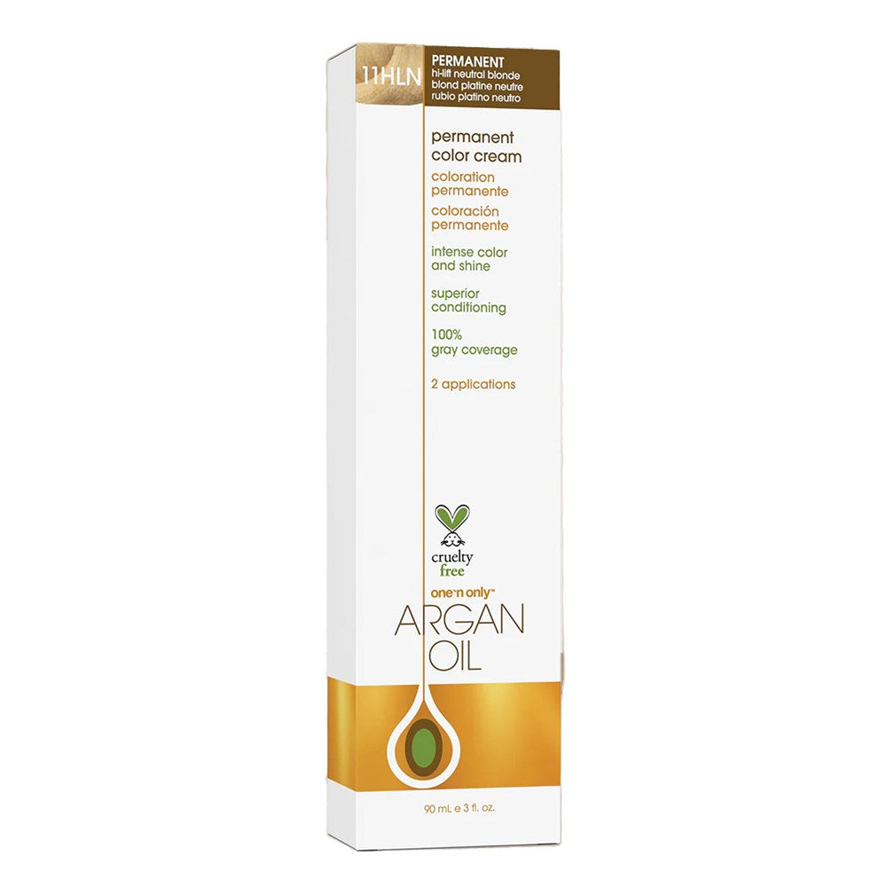 ONE 'N ONLY Argan Oil Permanent Color Cream (3oz) - 11HLN  Hi-Lift Neutral Blonde