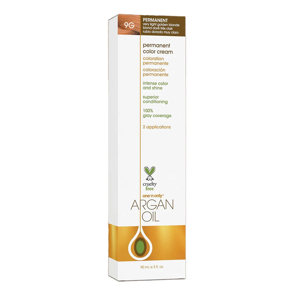 ONE 'N ONLY Argan Oil Permanent Color Cream (3oz) - 9G Very Light Golden Blonde