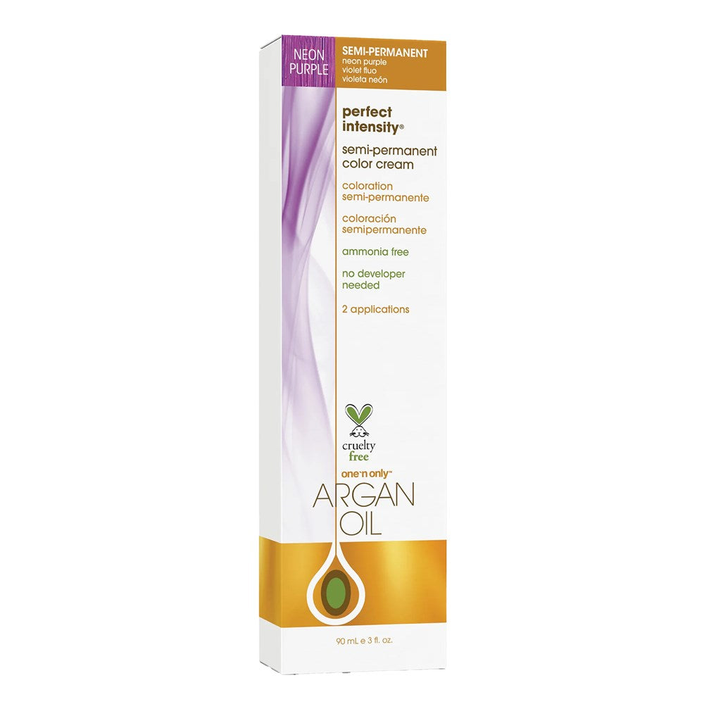 ONE 'N ONLY Argan Oil Perfect Intensity Semi Permanent Color Cream (3oz) - Neon Purple