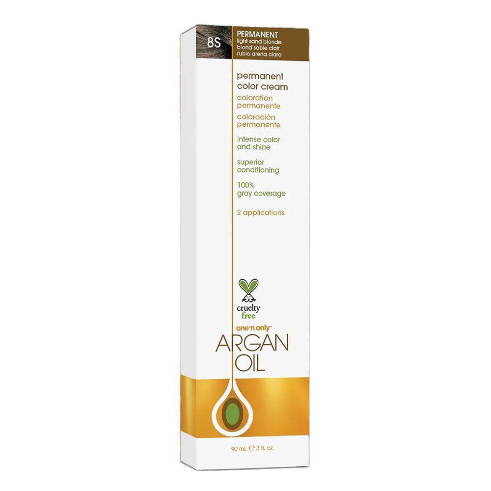 ONE 'N ONLY Argan Oil Permanent Color Cream (3oz) - 8S Light Sand Blonde