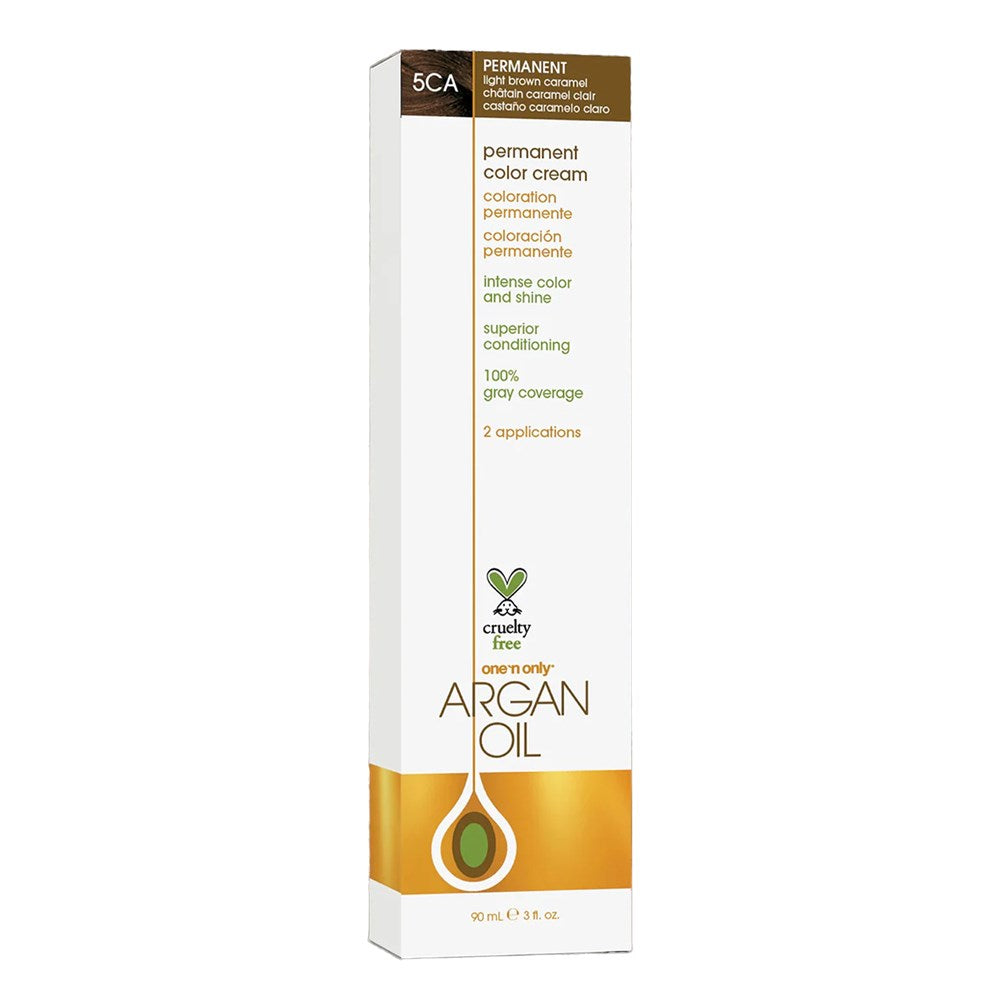 ONE 'N ONLY Argan Oil Permanent Color Cream (3oz) - 5CA Light Brown Caramel