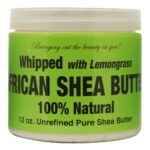 RA COSMETICS 100% Pure African Shea Butter [Whipped] (12oz) - Lemongrass