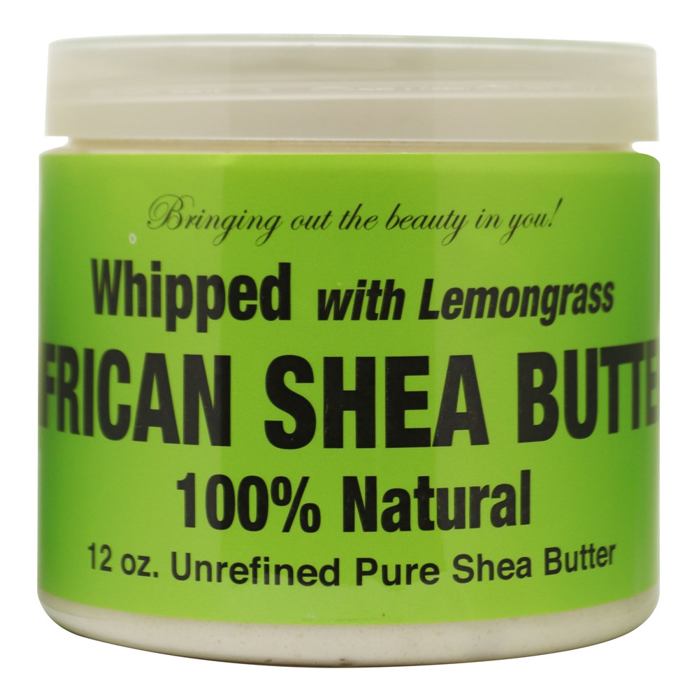 RA COSMETICS 100% Pure African Shea Butter [Whipped] (12oz) - Lemongrass