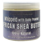 RA COSMETICS 100% Pure African Shea Butter [Whipped] (12oz) - Baby Powder