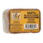 RA COSMETICS 100% Black Soap Bar (5oz) - Pure Hemp Oil