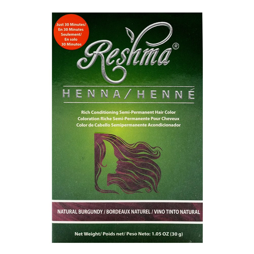RESHMA 30-Minute Henna Semi Permanent Hair Color - Natural Burgundy