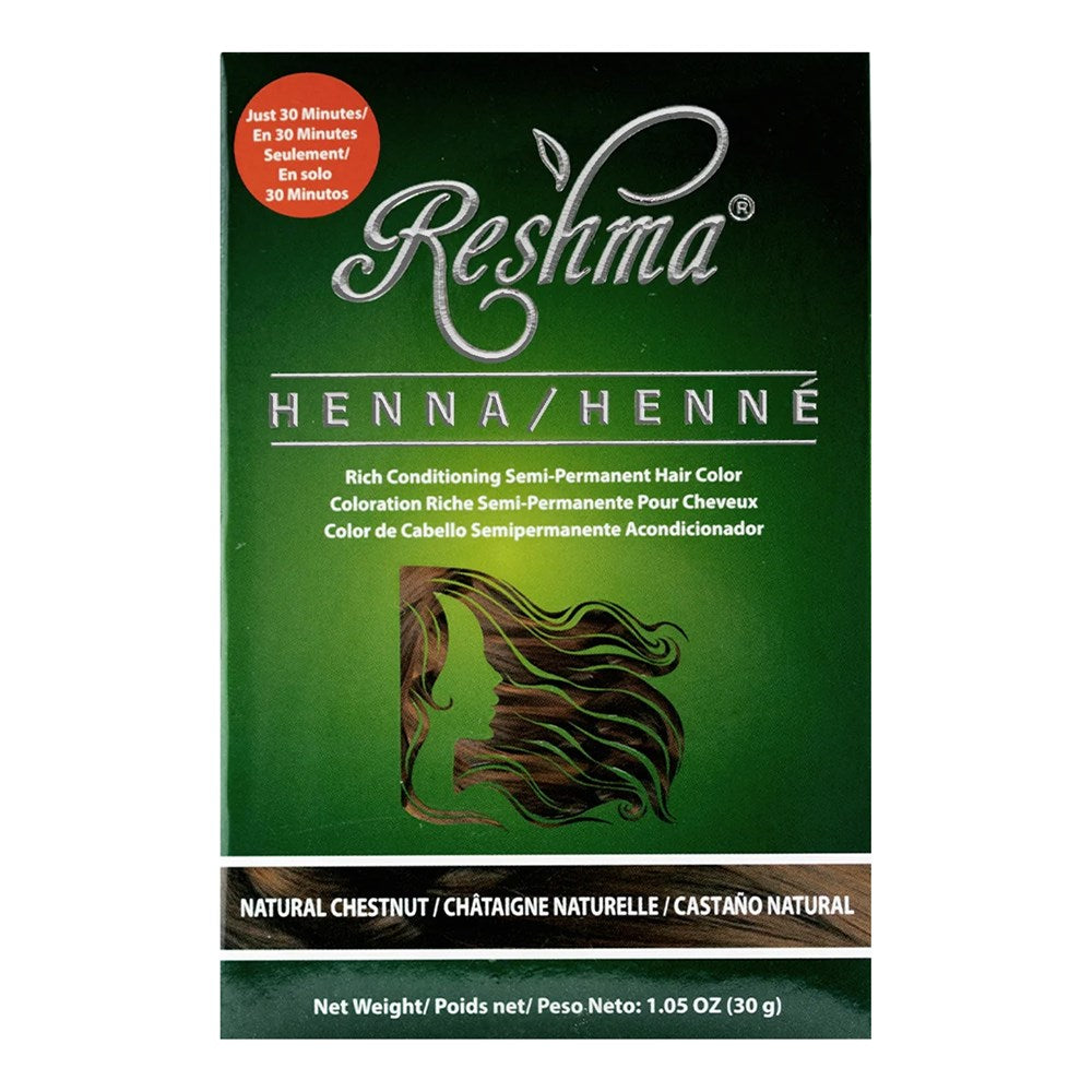 RESHMA 30-Minute Henna Semi Permanent Hair Color - Natural Chestnut