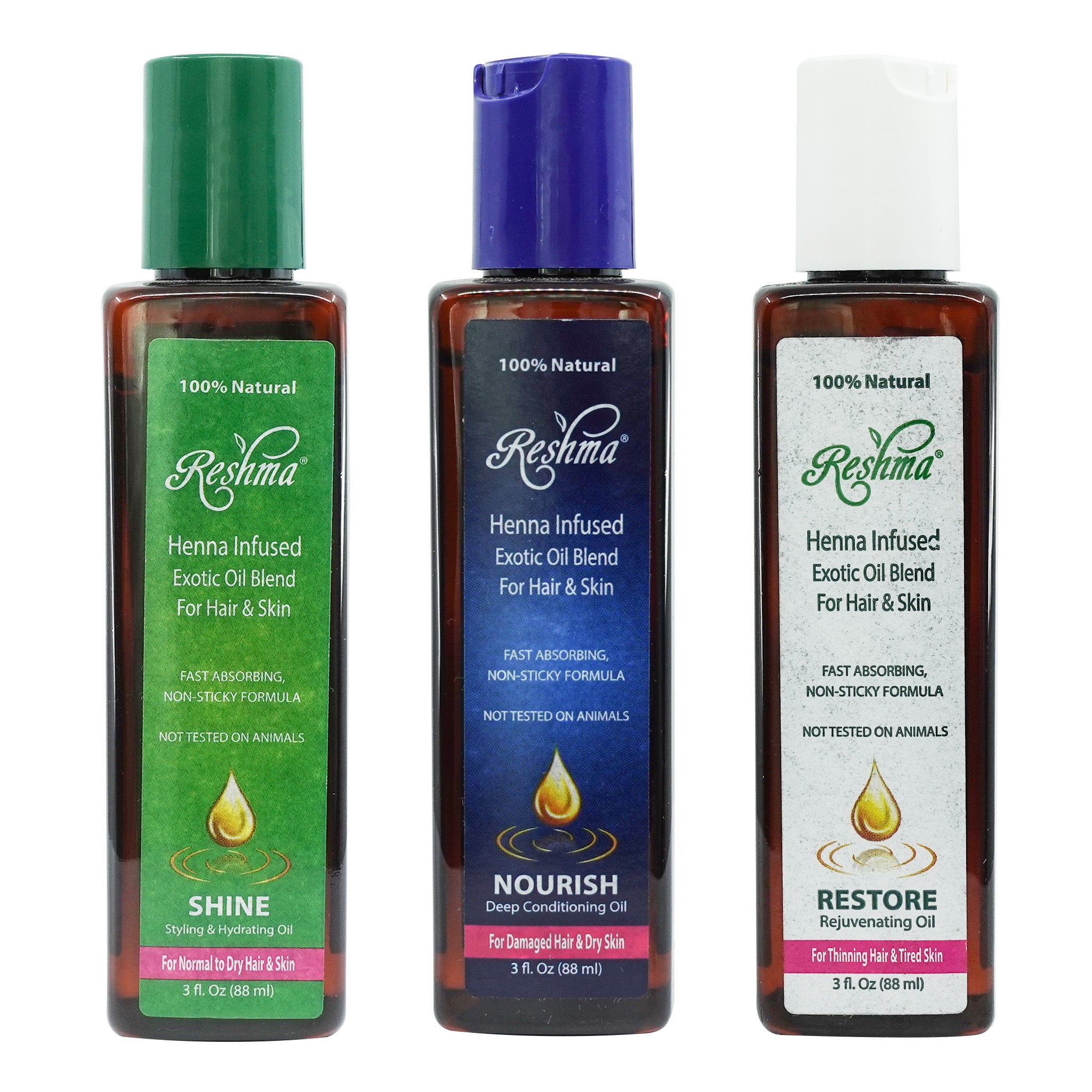 RESHMA Henna Oil for Hair & Skin (3oz) - Restore