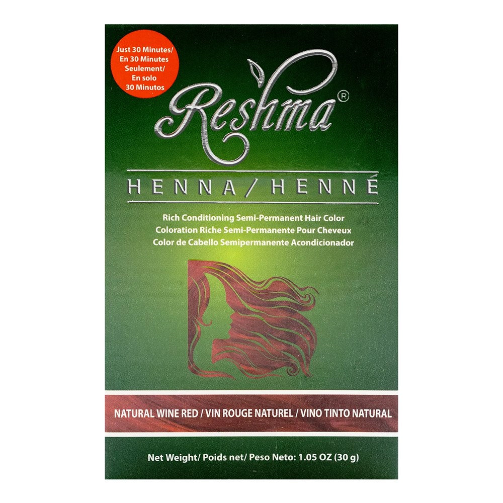 RESHMA 30-Minute Henna Semi Permanent Hair Color - Natural Wine Red