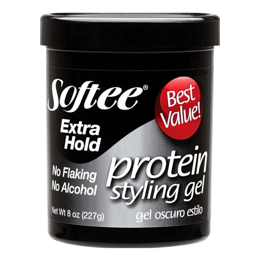 SOFTEE Extra Hold Protein Styling Gel [Dark] - 8oz