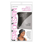 STAY ON SATIN Large Scarf - Black
