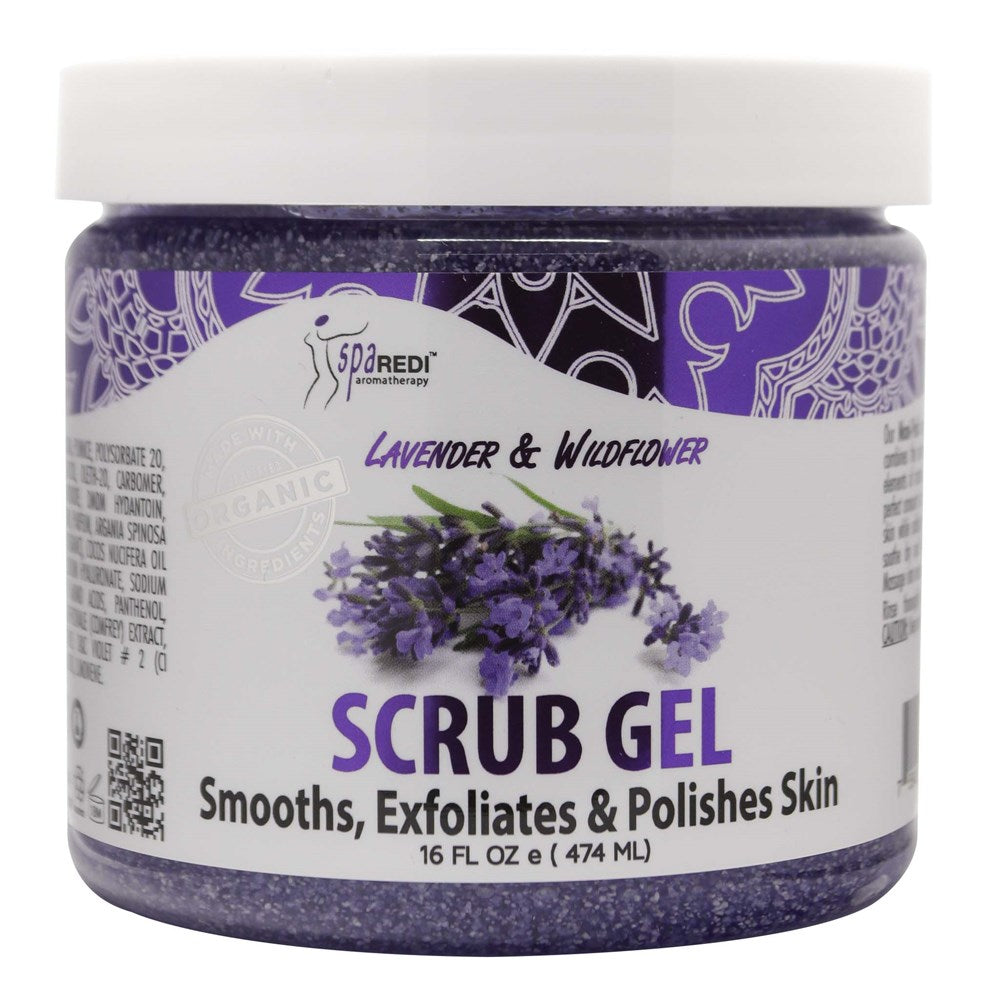 SPA REDI Pedi Scrub Gel (16oz) - Lavender and Wildflower
