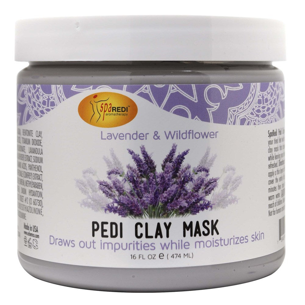 SPA REDI Pedi Clay Mask (Marine) (16oz) - Lavender and Wildflower