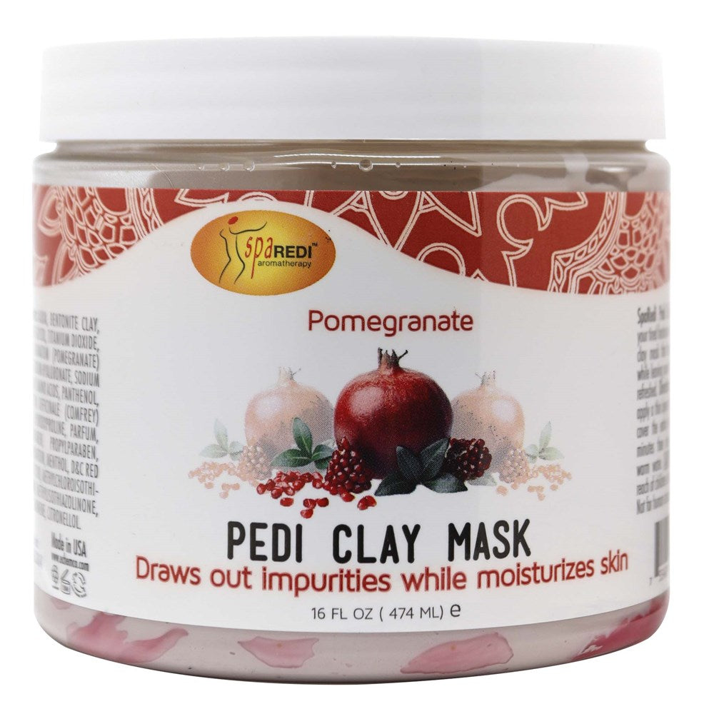 SPA REDI Pedi Clay Mask (Marine) (16oz) - Pomegranate
