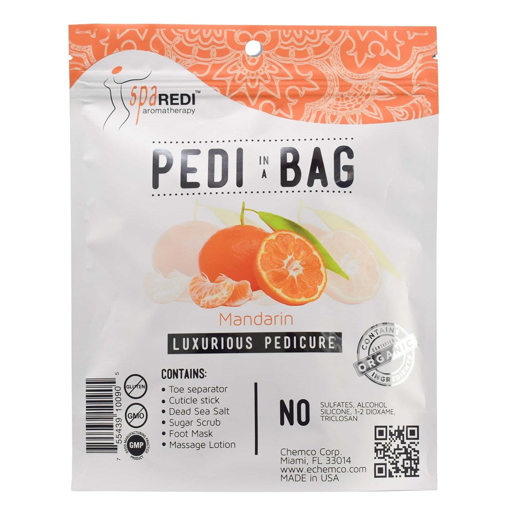 SPA REDI Pedicure Kit in a Bag - Mandarin