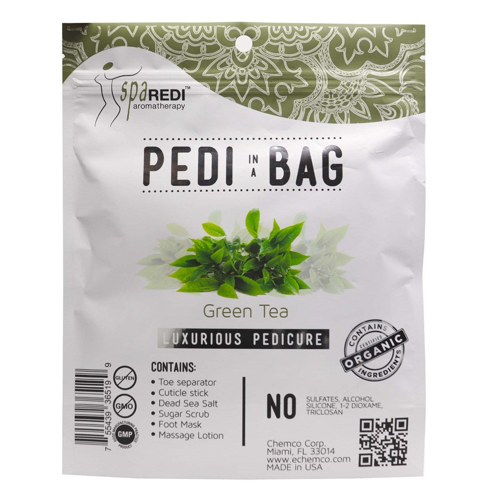 SPA REDI Pedicure Kit in a Bag - Green Tea