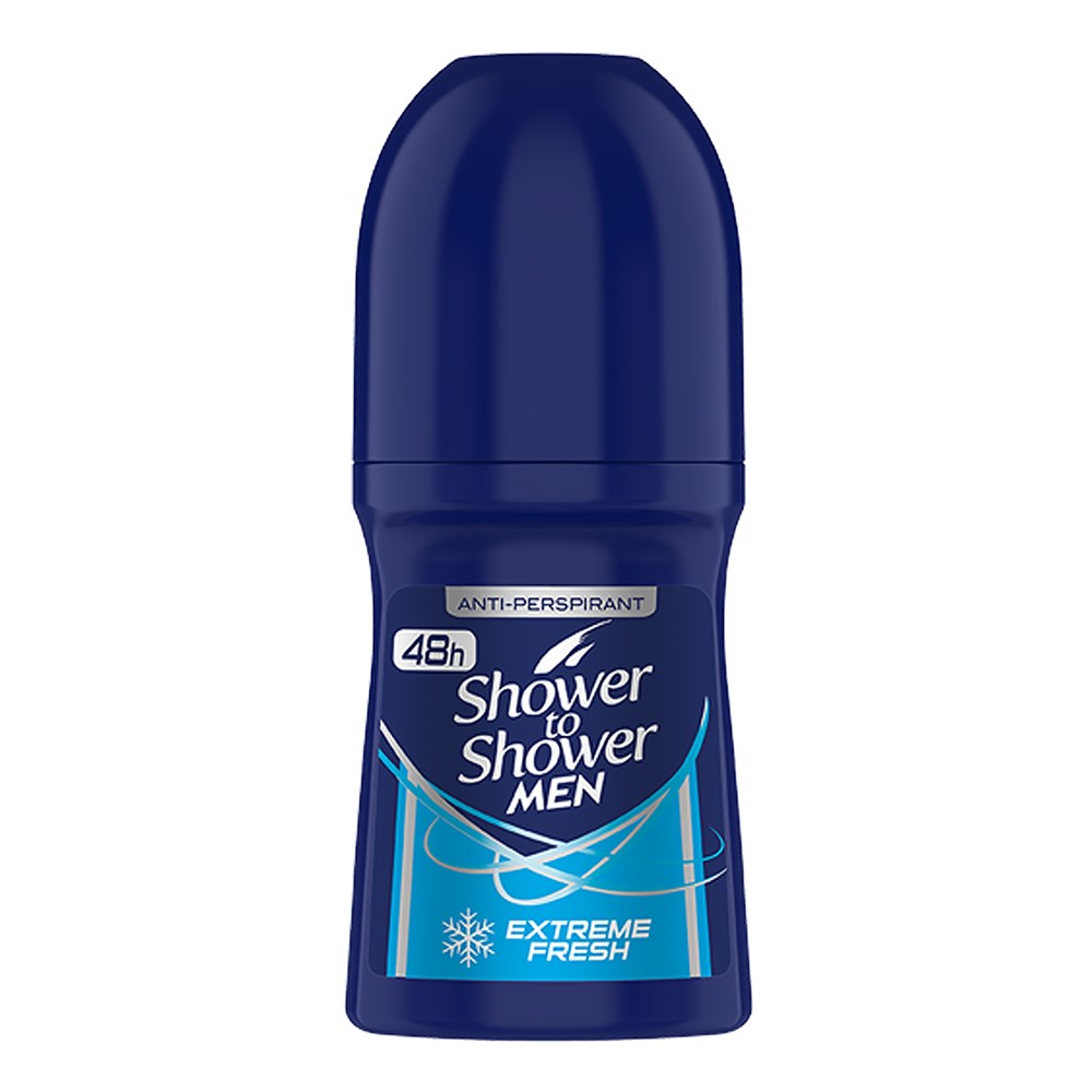 Shower to Shower Mens Roll On Deodorant (50ml/1.69oz) - Extreme Fresh