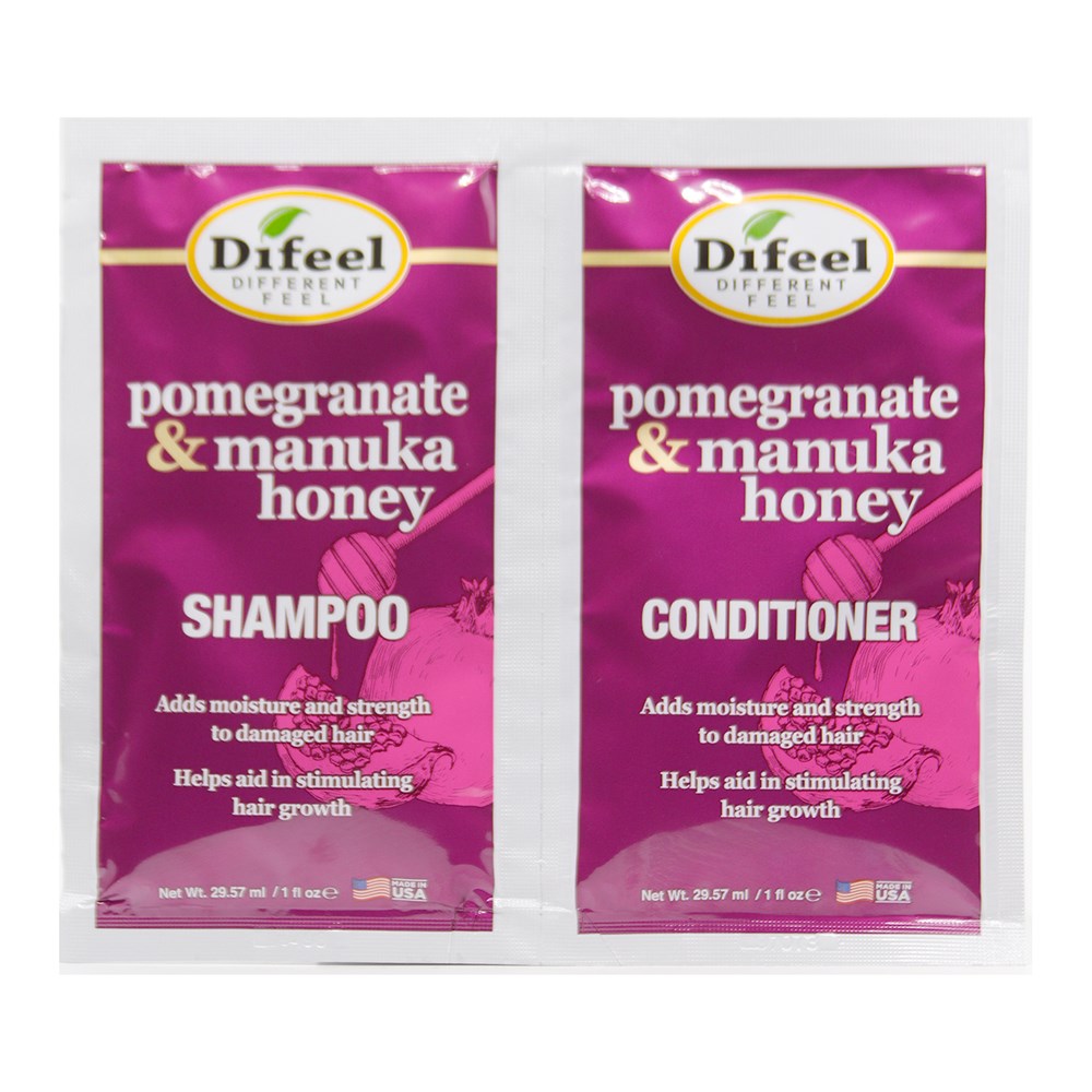 Difeel(Sunflower)  Shampoo & Conditioner Duo Packet (2oz) - Pomegranate and Manuka