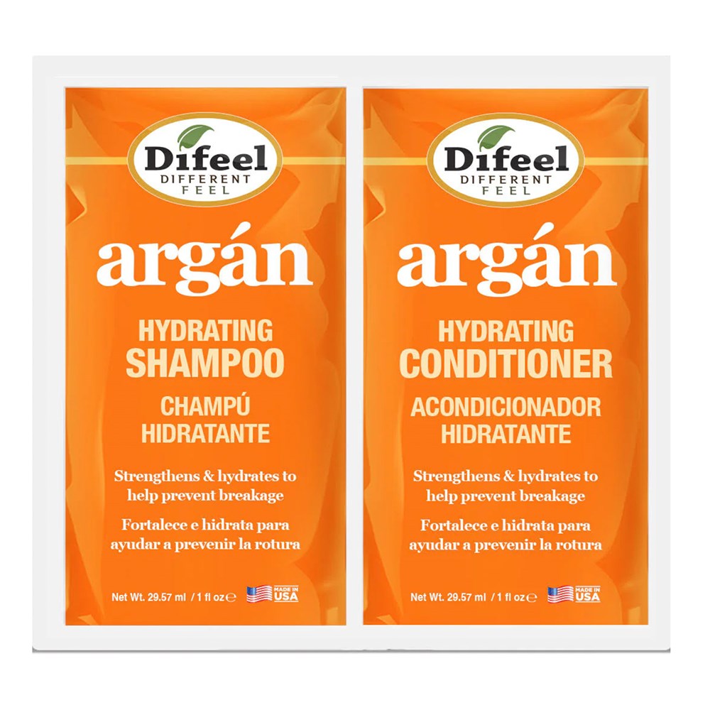 Difeel(Sunflower)  Shampoo & Conditioner Duo Packet (2oz) - Argan Hydrating