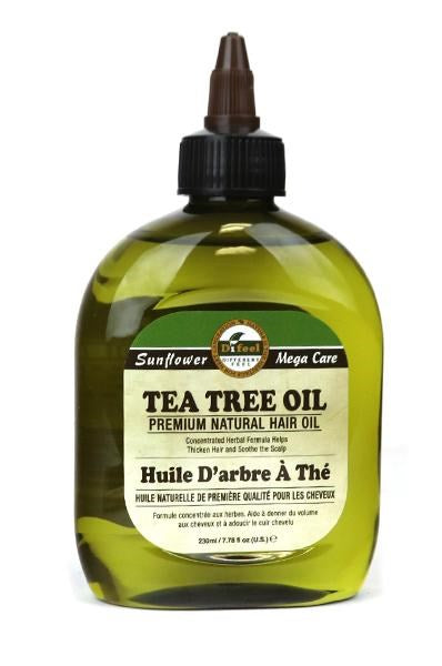 Difeel(Sunflower)  99% Natural Blend Premium Hair Oil - 7.78 OZ / Tea Tree Oil
