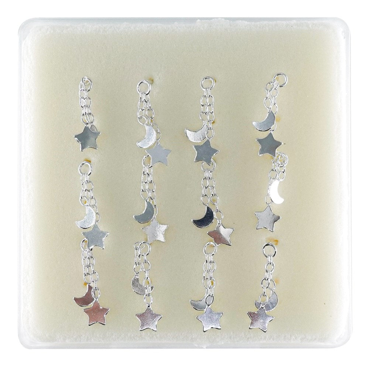 INTERVISION 925 Stering Silver Nose Stud - Silver / NP18008-4