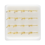 INTERVISION 925 Stering Silver Nose Stud - Gold / NP18008-5