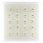 INTERVISION 925 Stering Silver Nose Stud - Gold / NP19009-6