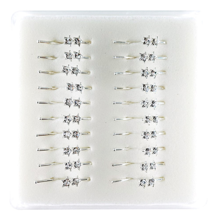 INTERVISION 925 Stering Silver Nose Stud - Silver / NP19009-7