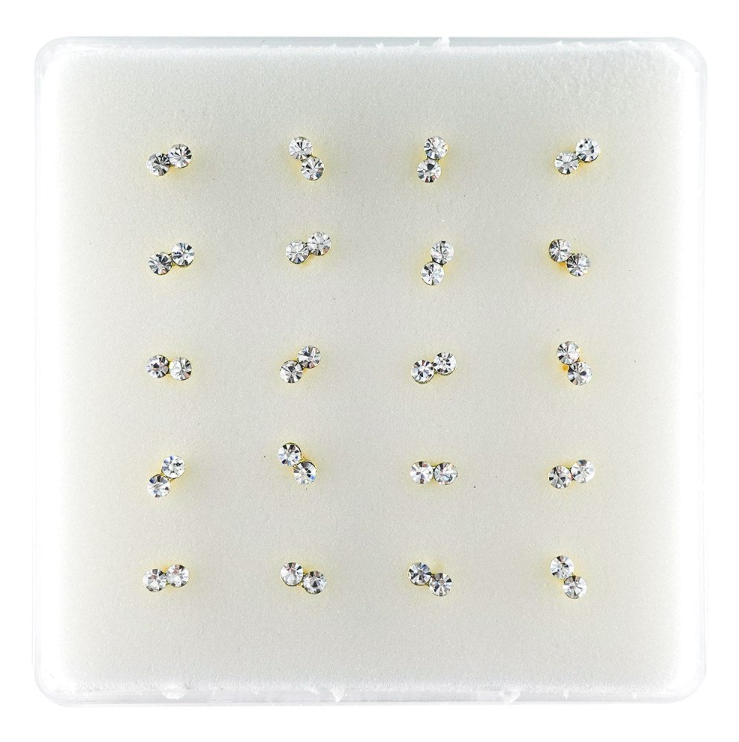 INTERVISION 925 Stering Silver Nose Stud - Gold / NP19009-12