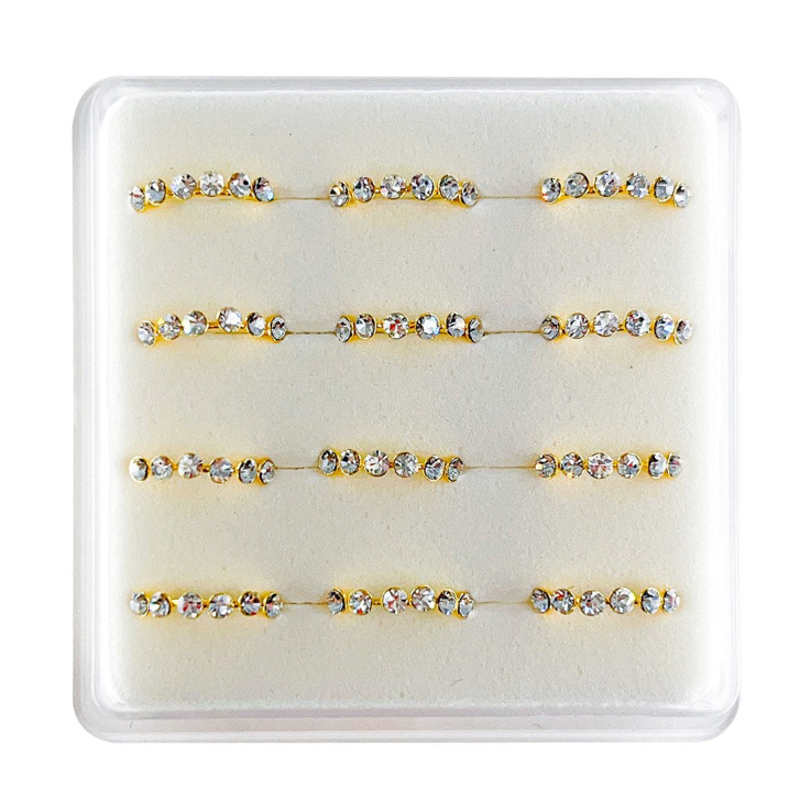 INTERVISION 925 Stering Silver Nose Stud - Gold / NP18008-14
