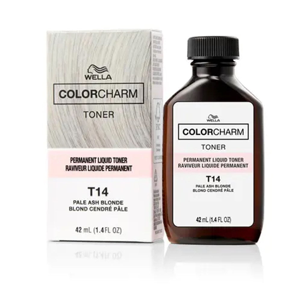 WELLA Color Charm Permanent Liquid Hair color (1.42oz) - T14 Pale Ash Blone