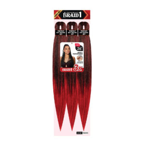 SUPREMACY BRAID1 3X Pre-Stretched Braid (26inch) - T1B/Red