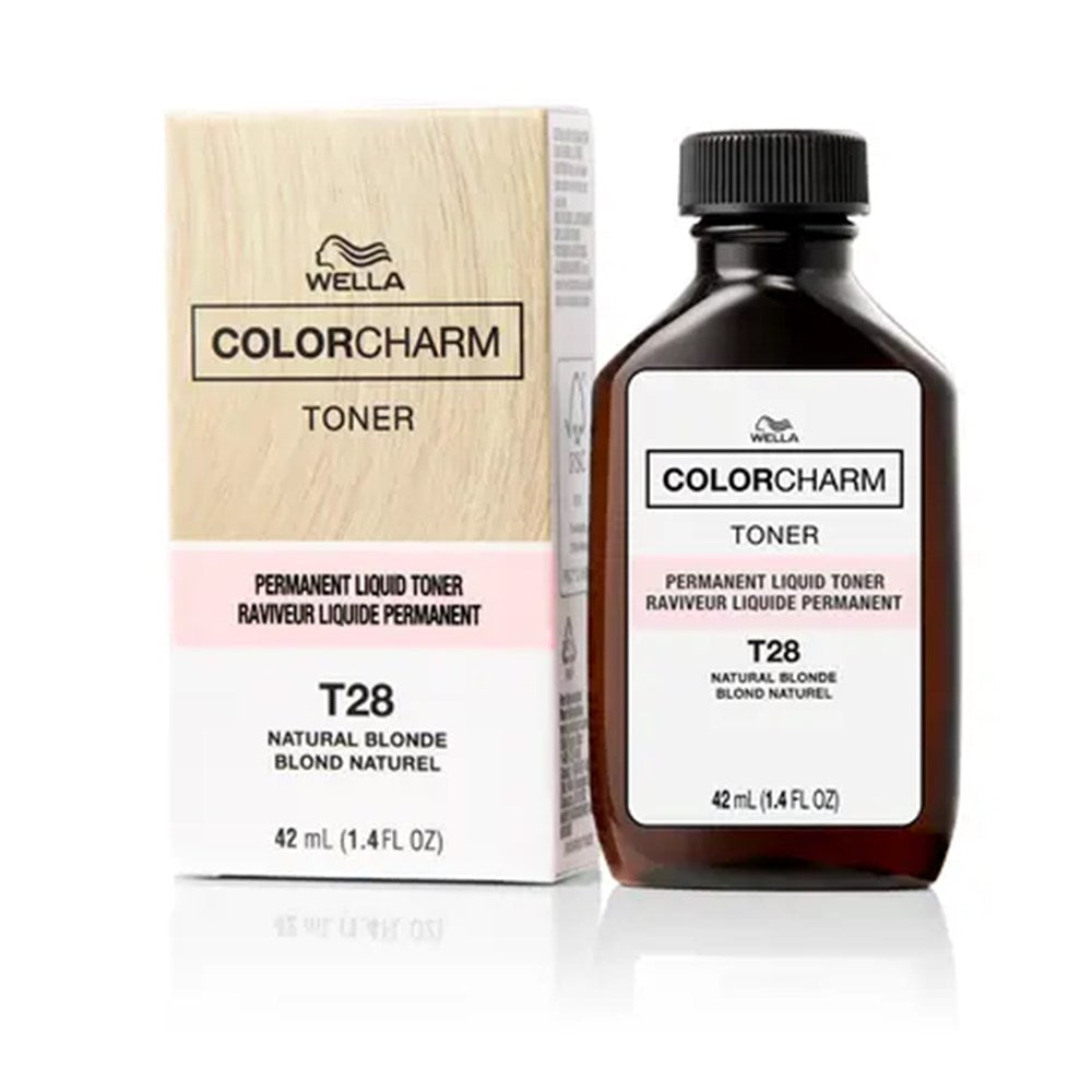 WELLA Color Charm Permanent Liquid Hair color (1.42oz) - T28 Natural Blonde