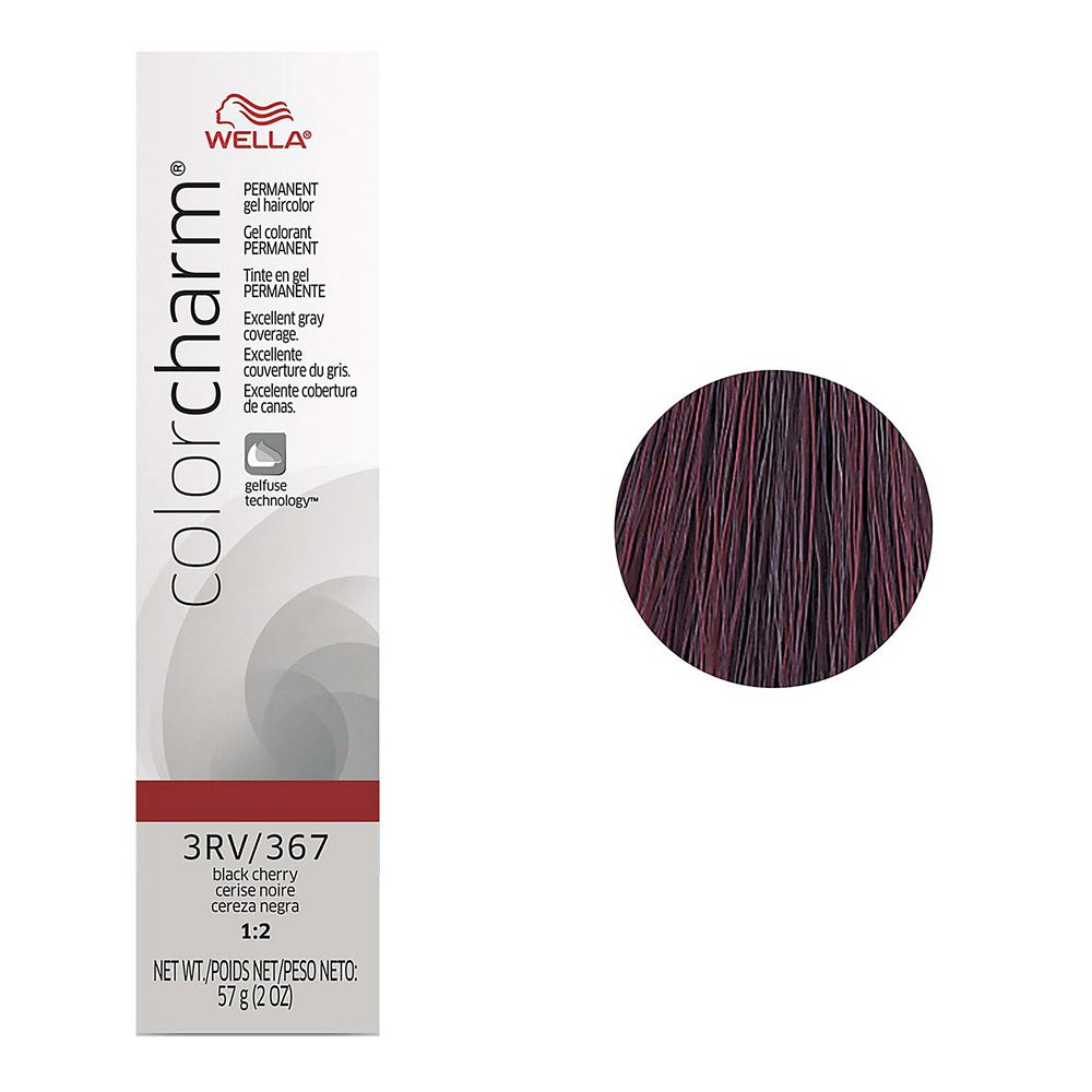 WELLA Color Charm Permanent Hair Color Gel Tube - 3RV/367 Black Cherry