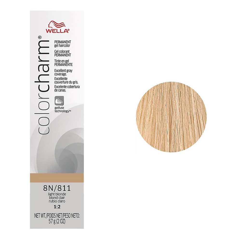 WELLA Color Charm Permanent Hair Color Gel Tube - 8N/811 Light Blonde