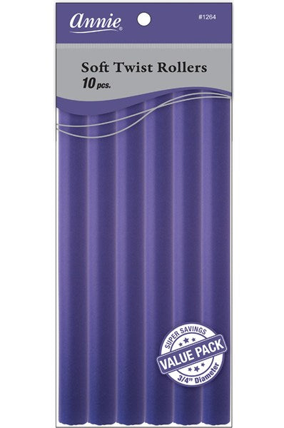 ANNIE Soft Twist Rollers - 10 inch Value Pack / 3/4" Diameter