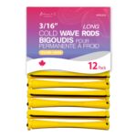 KIM & C Cold Wave Rods - Long 12 Ct / 3/16" Yellow