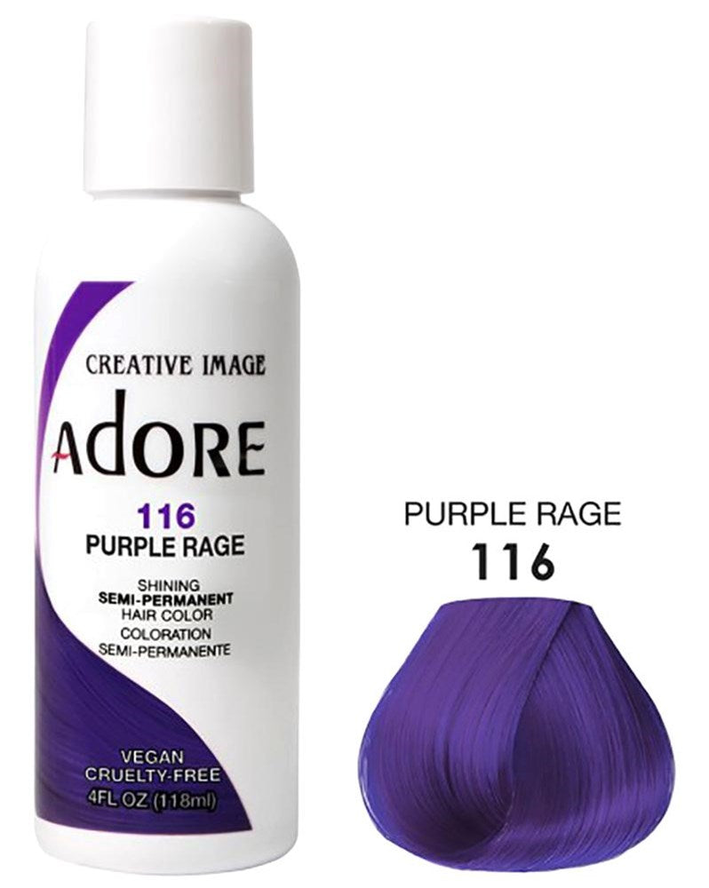 ADORE SEMI Permanent Hair Color (4oz) - 116 Purple Rage