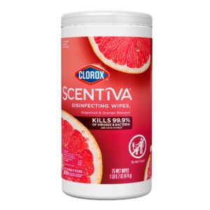 CLOROX Scentiva Disinfecting Wipes (75ct) - Grapefruit and Orange