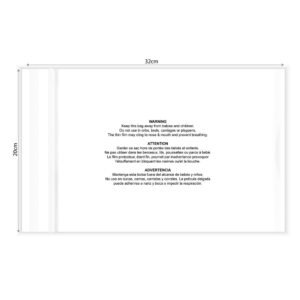 KIM & C Zipper Poly Bags with suffocation warning notice (100pc/pk) - 20cm x 32cm