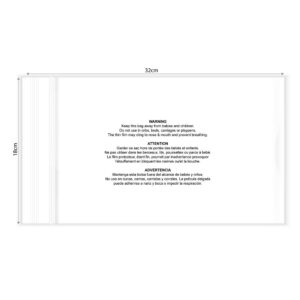 KIM & C Zipper Poly Bags with suffocation warning notice (100pc/pk) - 18cm x 32cm