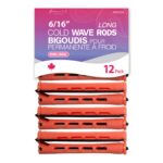 KIM & C Cold Wave Rods - Long 12 Ct / 6/16" Pink
