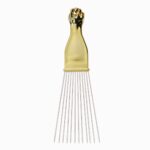 Kim & C Premium Gold Handle Fan Metal Styling Pik
